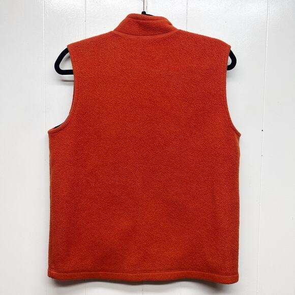 TKS Vintage Boys Fleece Full Zip Orange Vest Size M (10/12) Zip Pockets - Picture 4 of 8